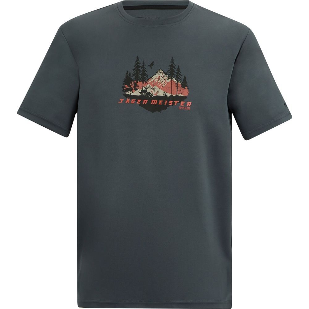 Regatta Fingal Slogan T-Shirt Herren dark-storm Produktbild 0