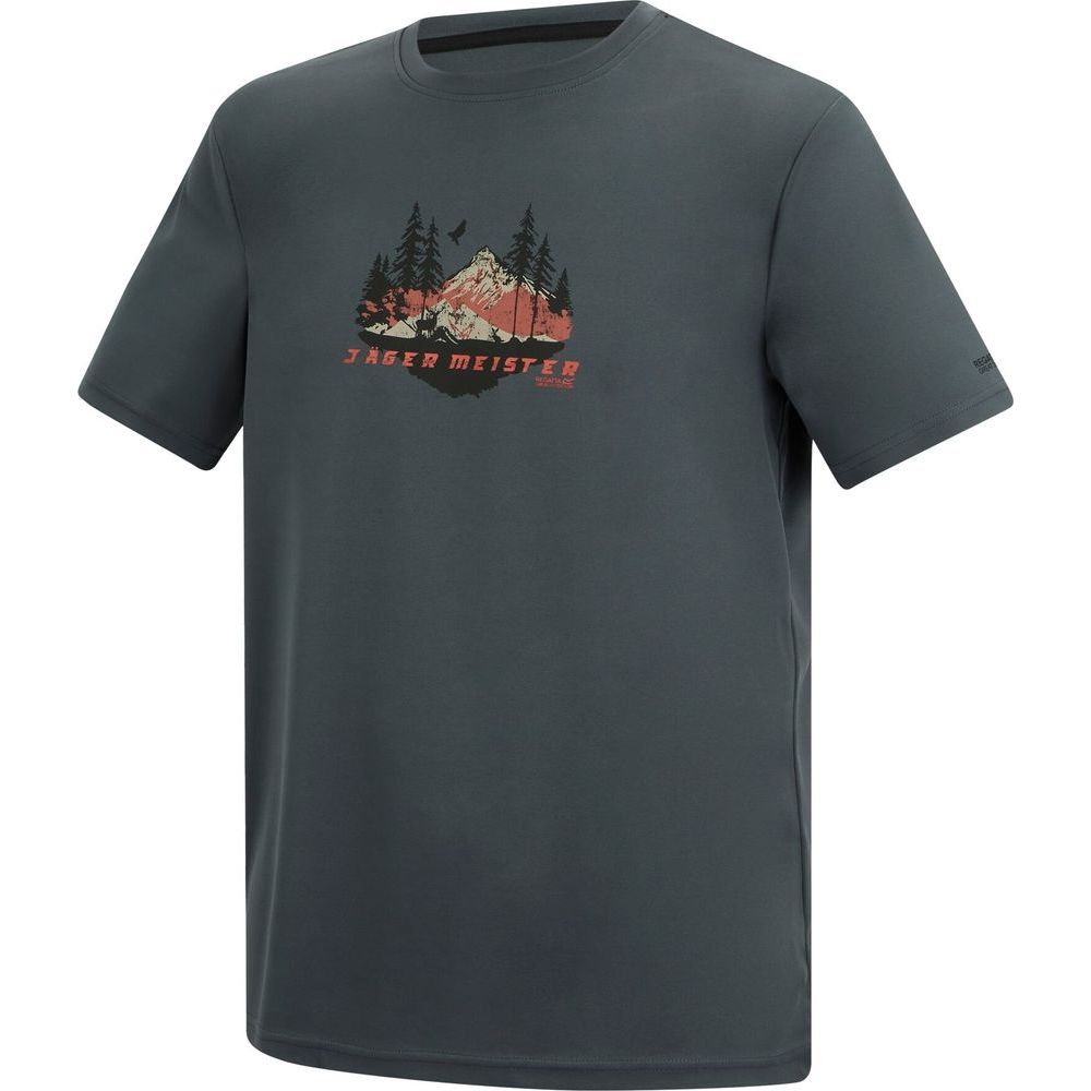 Regatta Fingal Slogan T-Shirt Herren dark-storm Produktbild 2