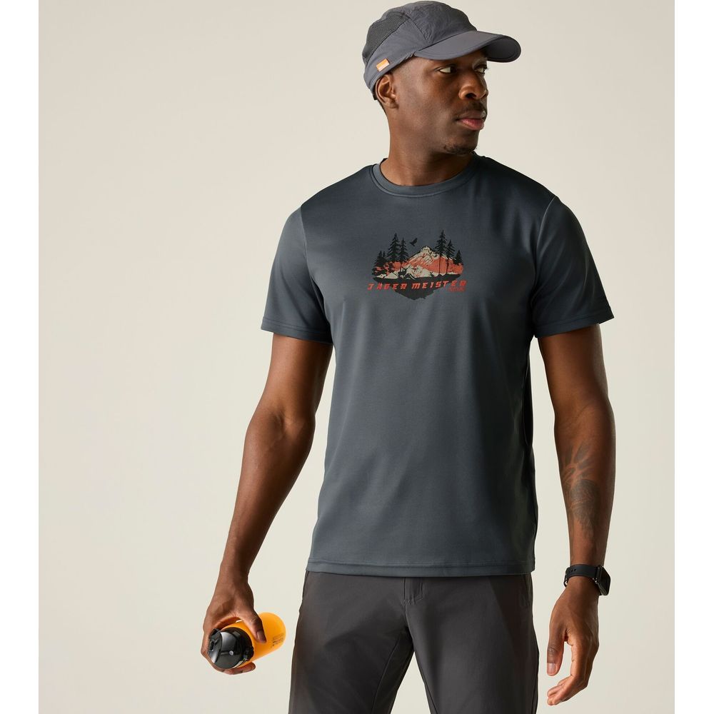 Regatta Fingal Slogan T-Shirt Herren dark-storm Produktbild 3