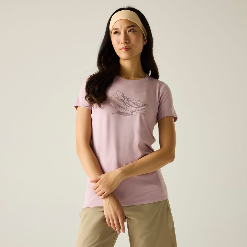 Regatta Fingal Stretch Funktionsshirt Damen powder-lilac Produktbild 3