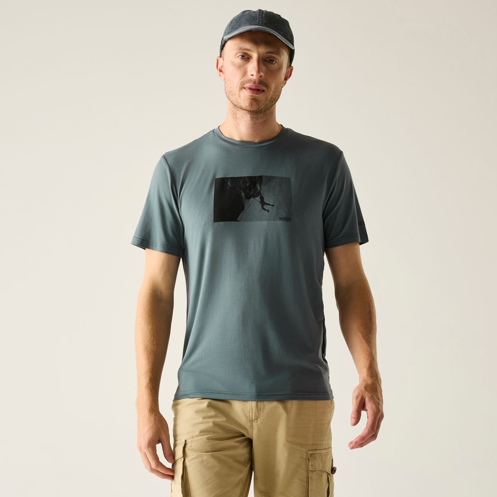 Regatta Fingal Stretch T-Shirt Herren dark-storm Produktbild 3