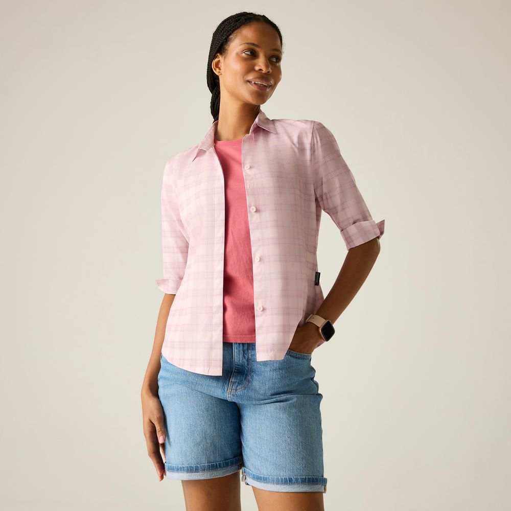 Regatta Keralin T-Shirt Damen pink haze check Produktbild 3