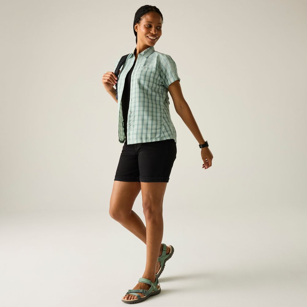 Regatta Mindano VIII T-Shirt Damen ocean mist - ivy moss check Produktbild 5