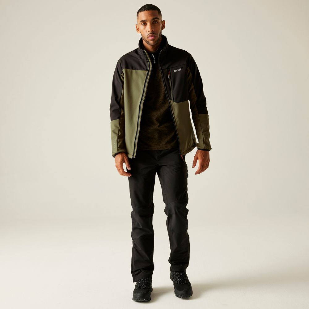 Regatta Moutdale Herren Softshelljacke olivengt blk Produktbild 5