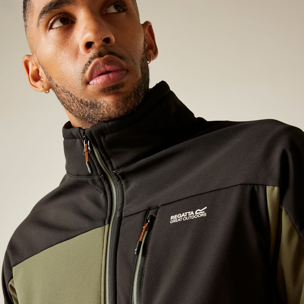 Regatta Moutdale Herren Softshelljacke olivengt blk Produktbild 8