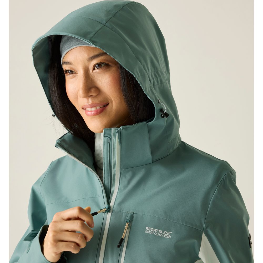 Regatta Women's Bosfield Damen Hardshelljacke ivy-moss / ocean-mist Produktbild 10