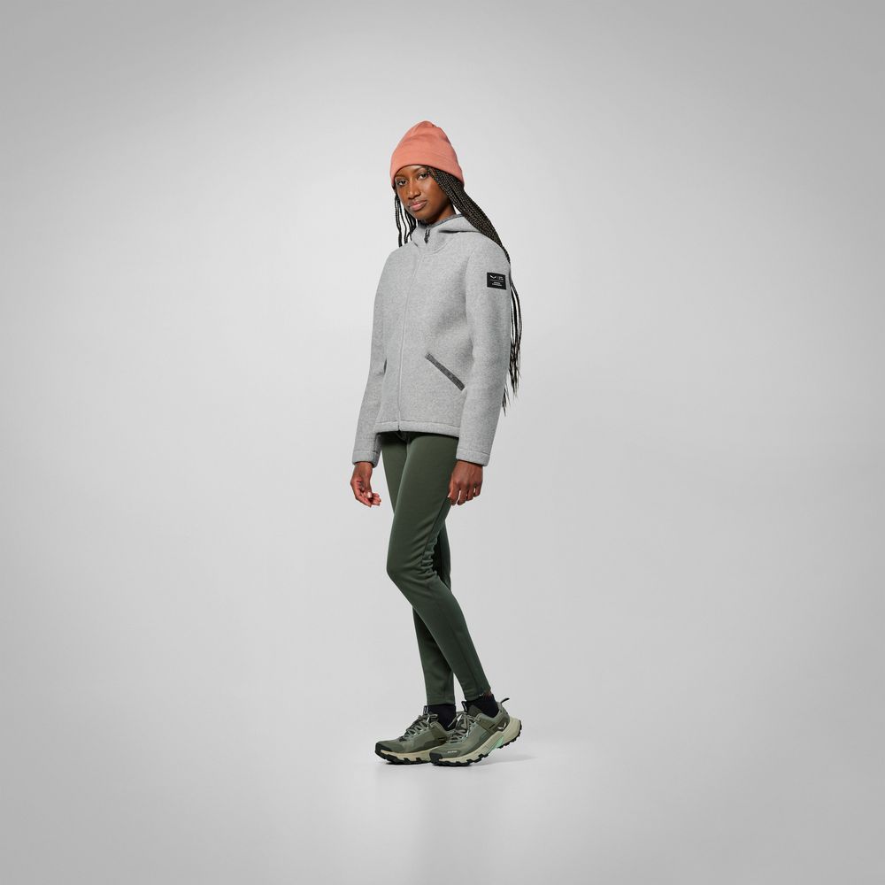 Salewa Fanes Sarner Damen Wolljacke silver melange Produktbild 3