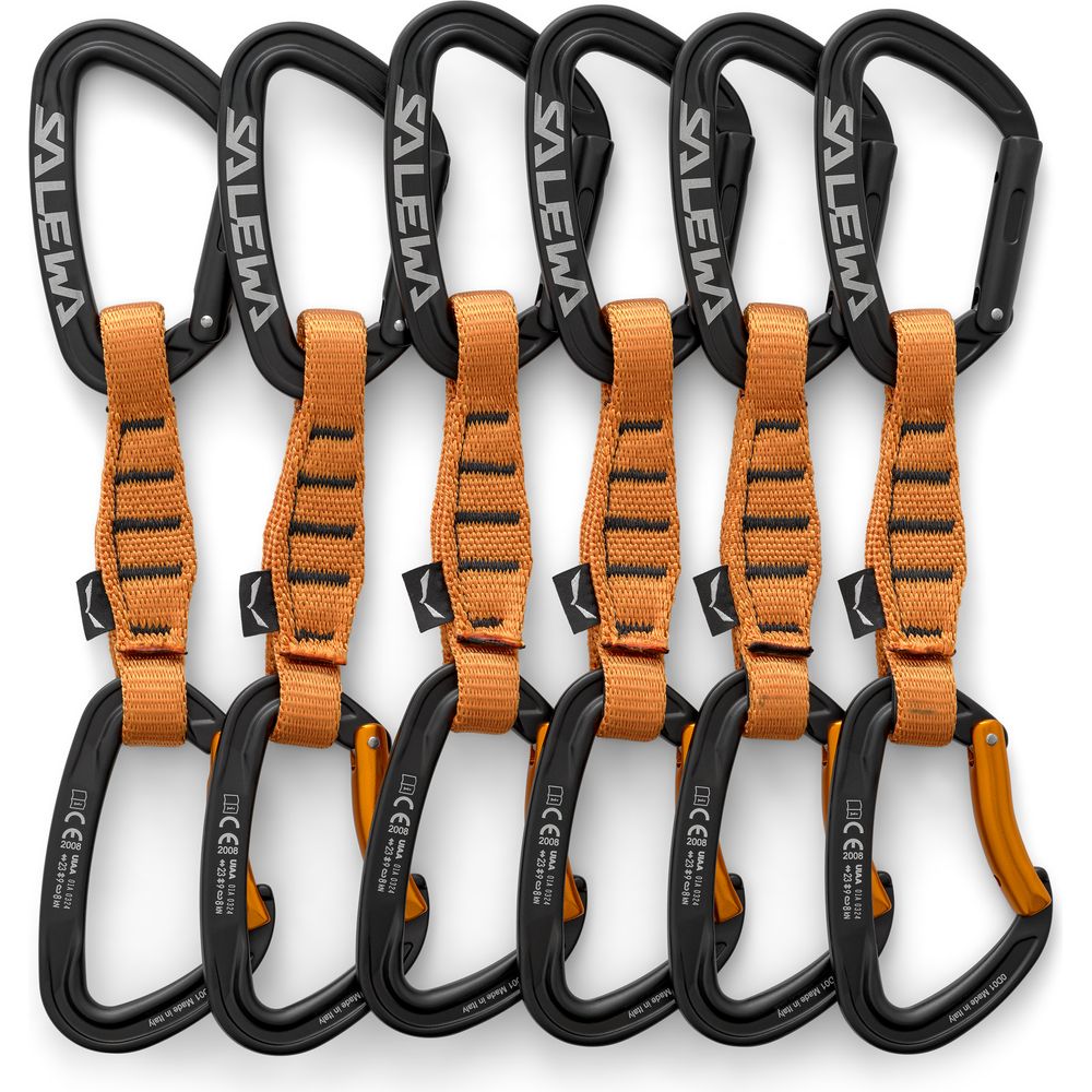 Salewa Ortles Str/bnt 110 QD 6 Pack black orange Expresskarabiner Produktbild 0