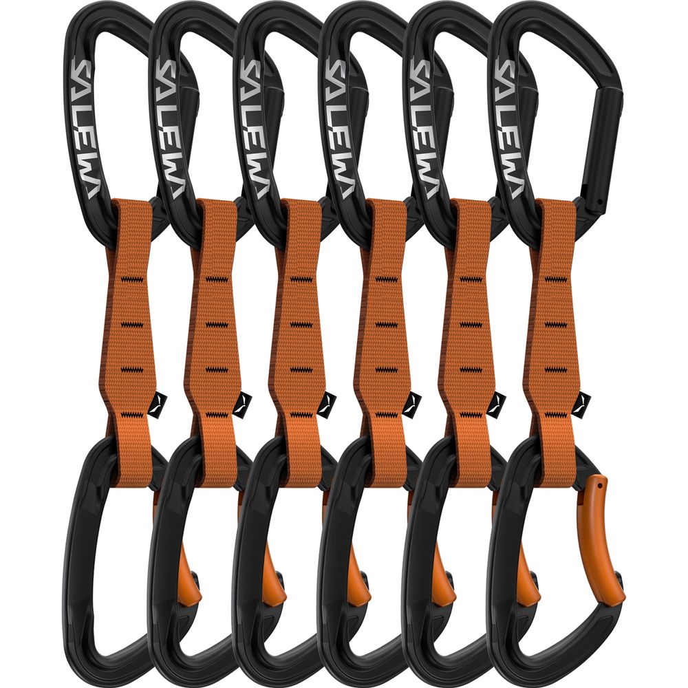 Salewa Ortles Str/bnt 110 QD 6 Pack black orange Expresskarabiner Produktbild 1