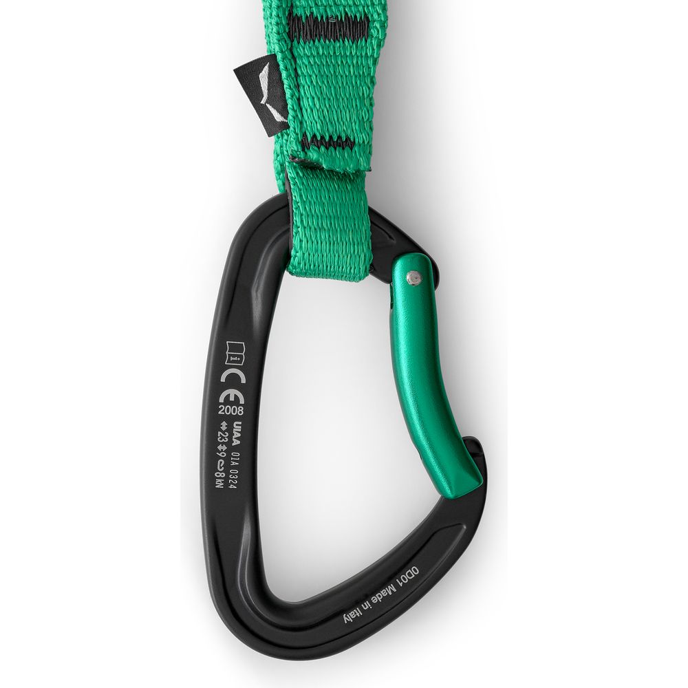 Salewa Ortles Str/bnt 170 QD black irish green Expresskarabiner Produktbild 3