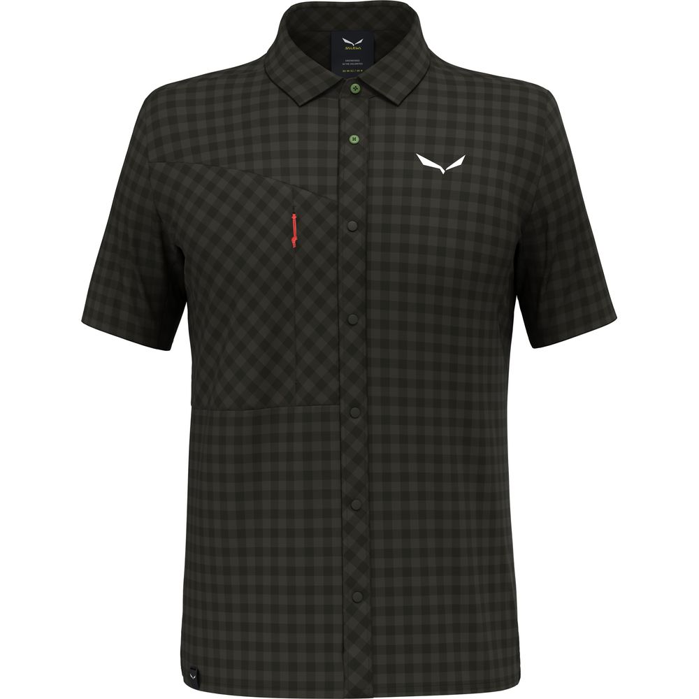 Salewa Puez Dry S/s Shirt Herren Kurzarm Hemd dark olive Produktbild 0