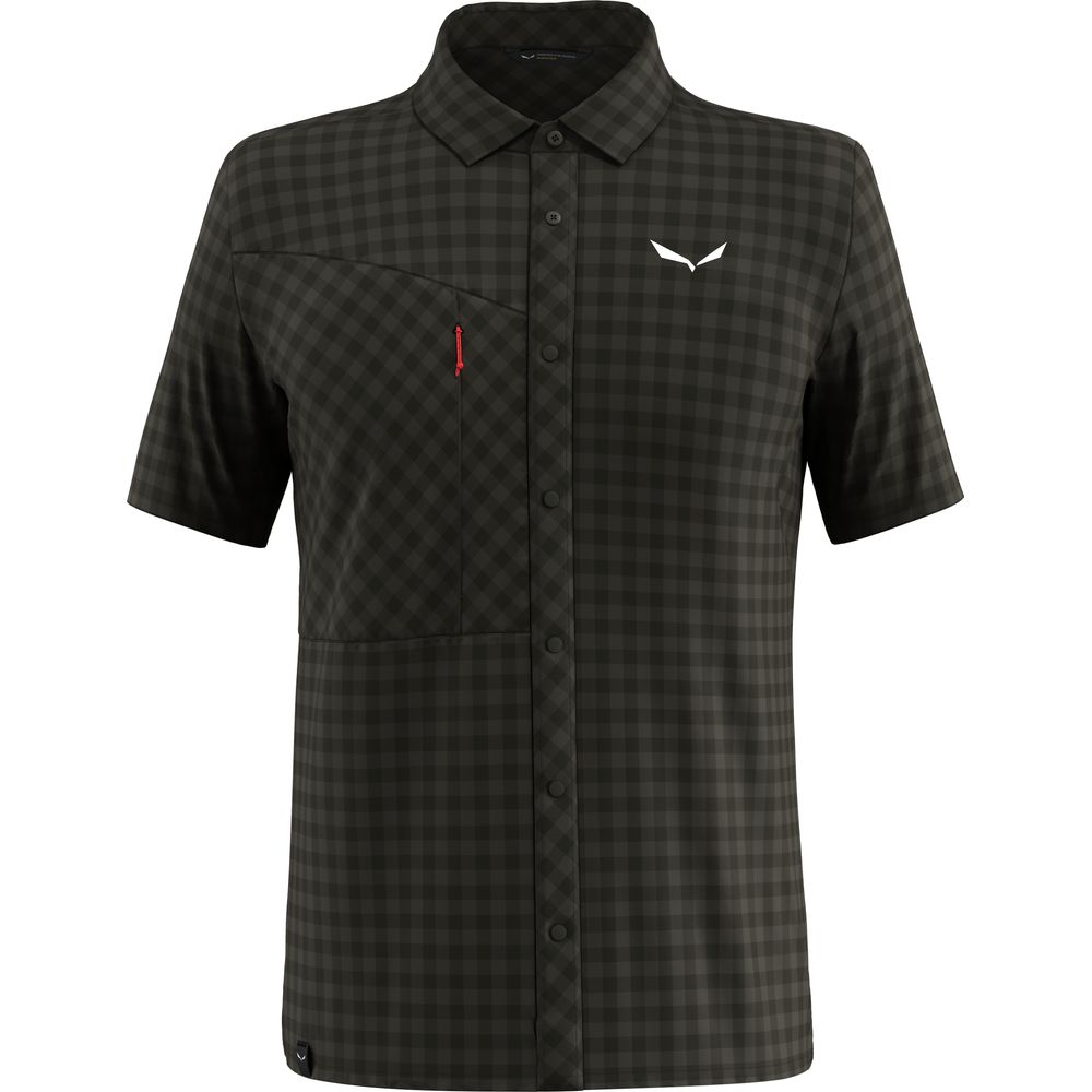 Salewa Puez Dry S/s Shirt Herren Kurzarm Hemd dark olive Produktbild 0