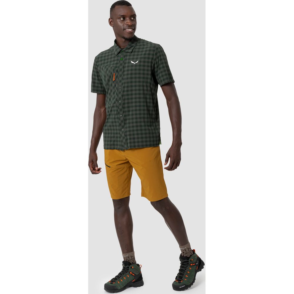 Salewa Puez Dry S/s Shirt Herren Kurzarm Hemd dark olive Produktbild 1