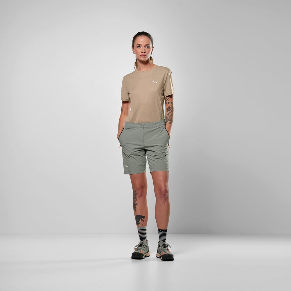 Salewa Puez Talvena DST Damen shadow Trekking- und Wandershorts. Produktbild 3