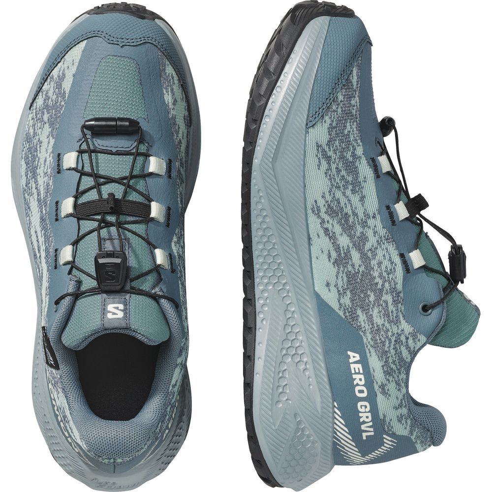 Salomon Shoes Aero Grvl Wp J Kinder Wanderschuh stormy weather/lichen/clearly aqua Produktbild 5