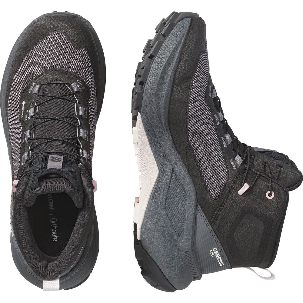 Salomon Shoes Genesis Mid GTX W Damen Wanderschuh black/dawn pink/lilac ash Produktbild 5