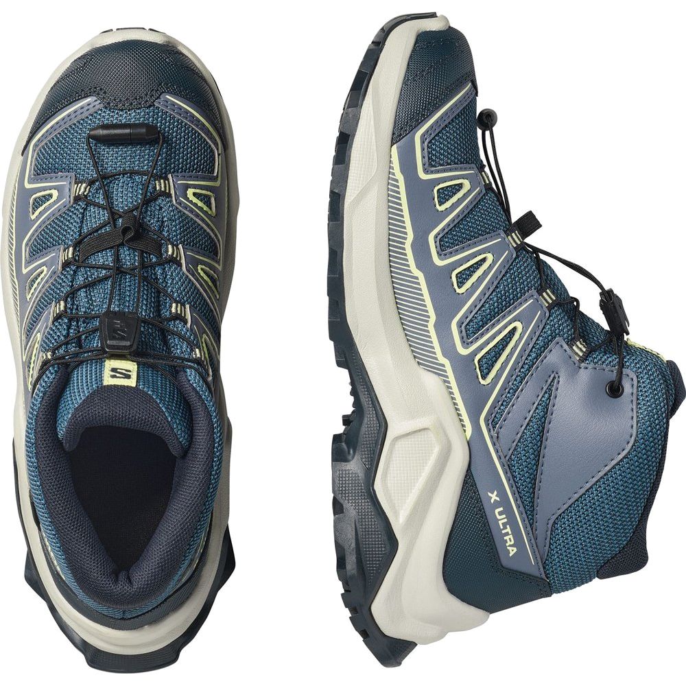 Salomon Shoes X Ultra Mid GTX J Kinder Wanderschuh Grisaille/Spellbound/Butterfly Produktbild 2