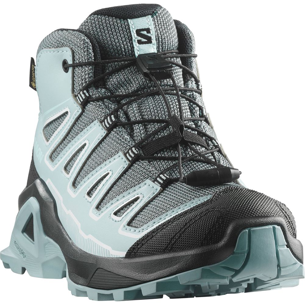 Salomon Shoes X Ultra Mid GTX J Kinder Wanderschuh turbulence black tourmaline Produktbild 2