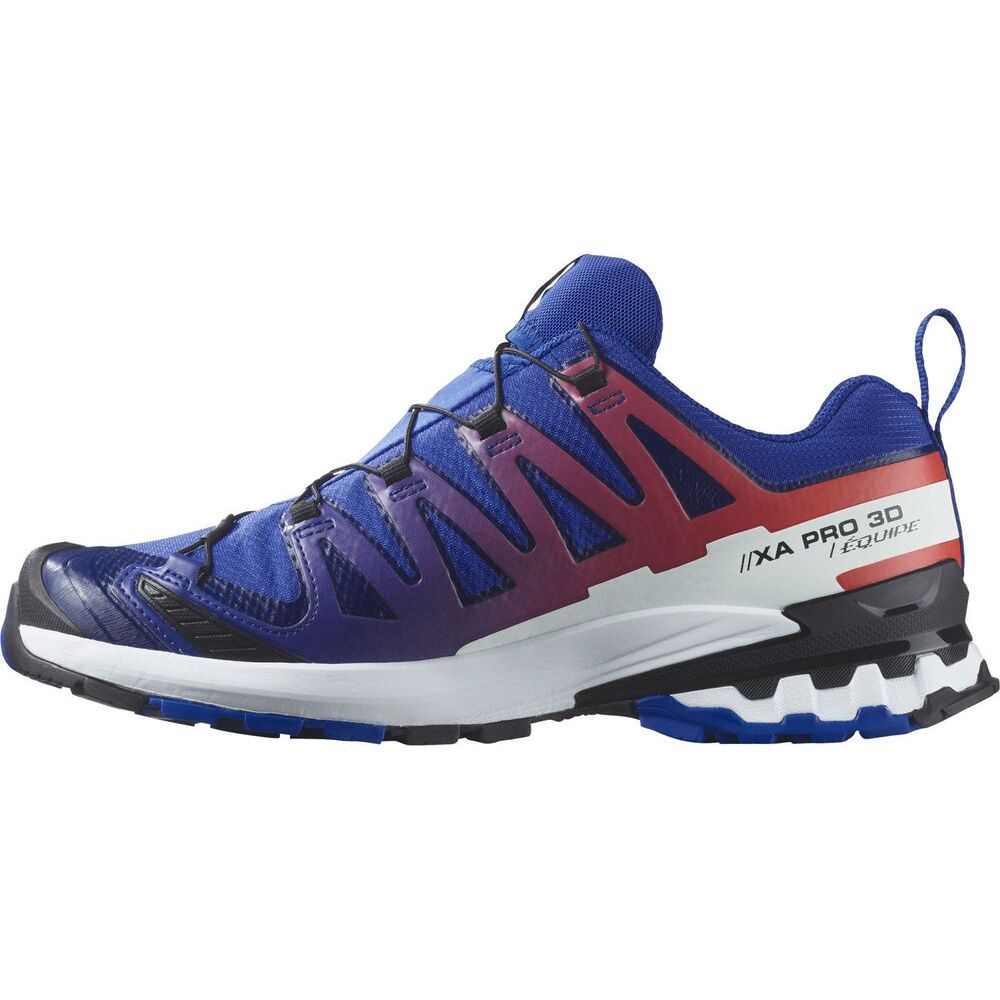 Salomon Shoes XA Pro 3D V9 GTX Equipe Herren Trailrunningschuh Surf W/fir surf-the-web-fiery-red-white Produktbild 3