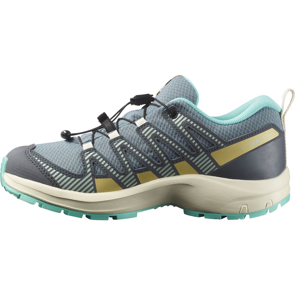 Salomon Shoes XA Pro V8 Waterproof Kinder Trailrunningschuh trooper turbulence aruba blue Produktbild 1