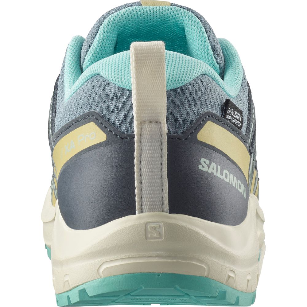 Salomon Shoes XA Pro V8 Waterproof Kinder Trailrunningschuh trooper turbulence aruba blue Produktbild 3