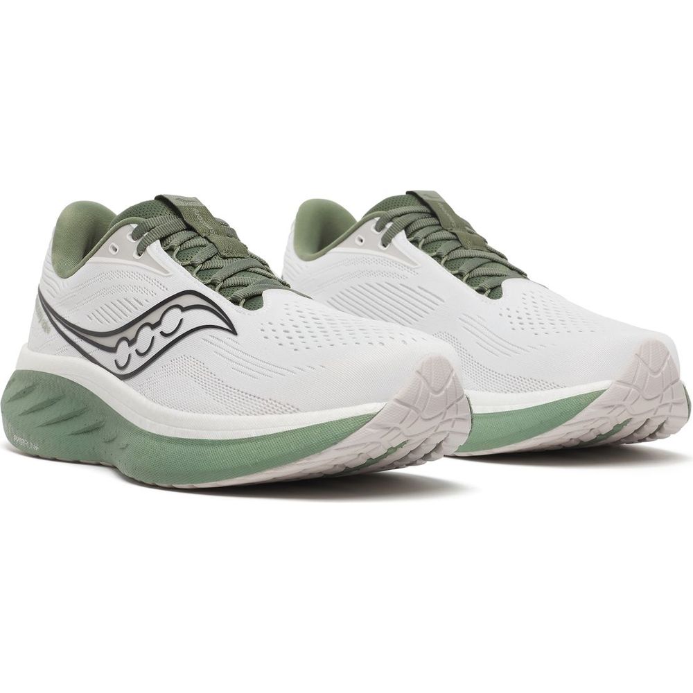 Saucony Ride 18 Herren Laufschuh white olivine Produktbild 1
