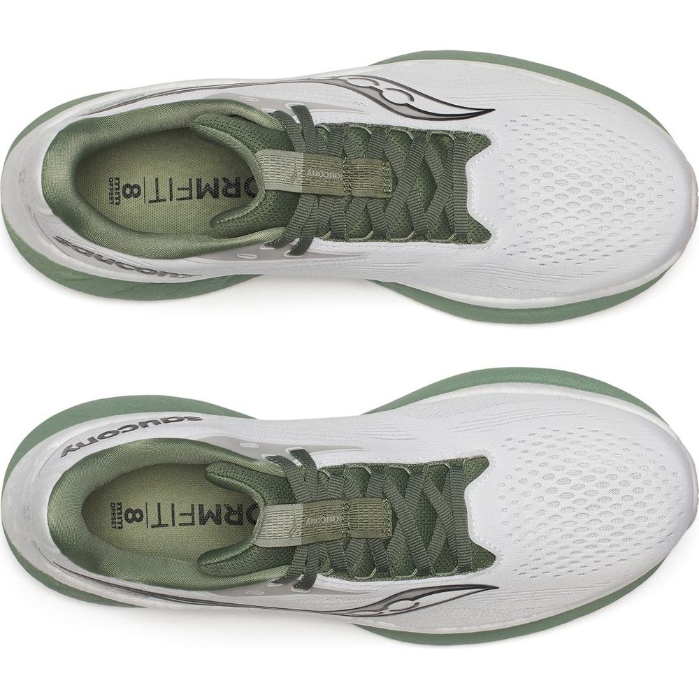 Saucony Ride 18 Herren Laufschuh white olivine Produktbild 4