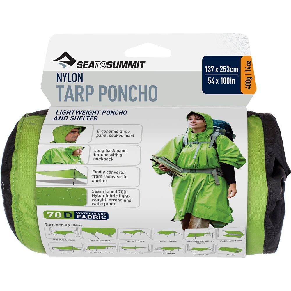 Sea to Summit 70d Tarp Poncho green Produktbild 1