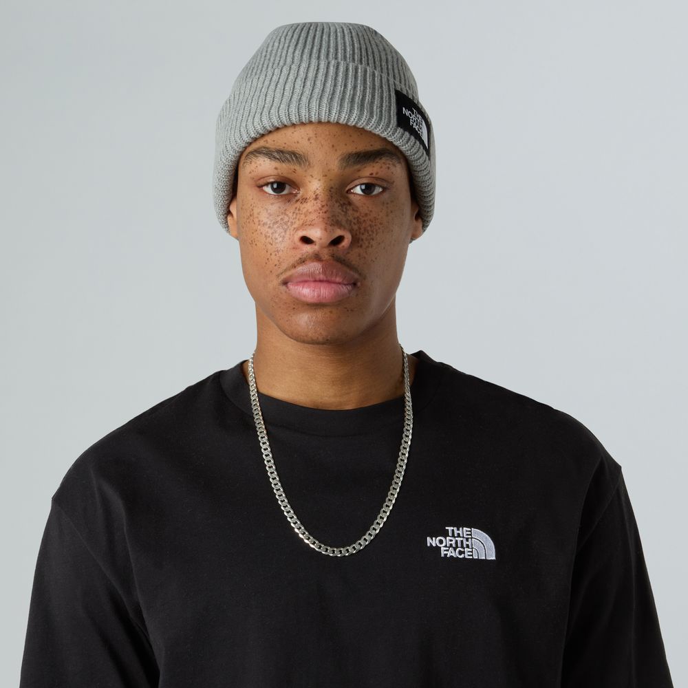 The North Face Salty Lined Beanie Herren Mütze tnf light grey heather Produktbild 1