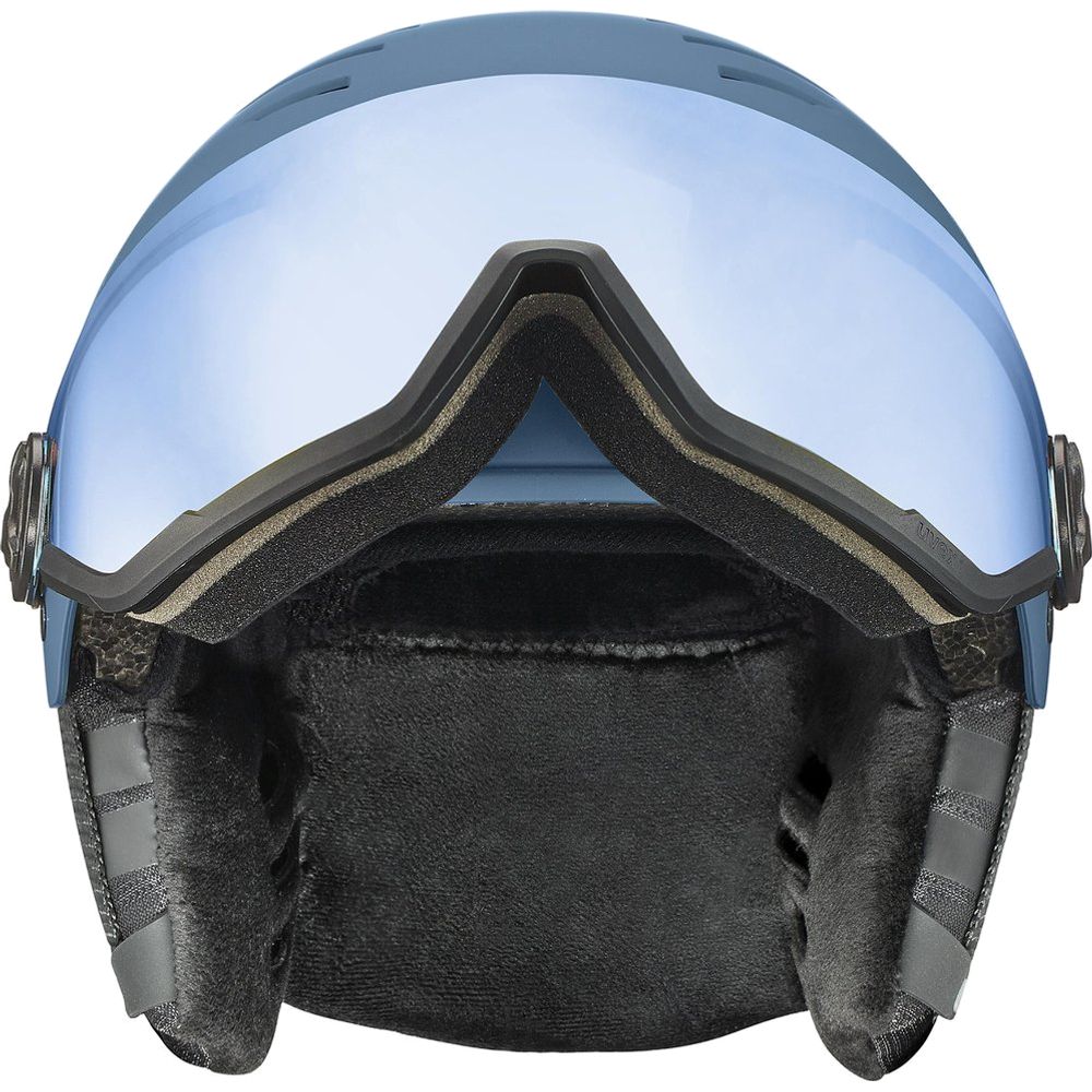 Uvex Wanted Visor Herren Skihelm stone-blue-matt-mirror-blue Produktbild 5