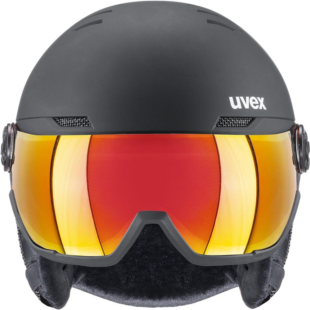 uvex Wanted Visor Skihelm black-matt-mirror-orange Produktbild 2