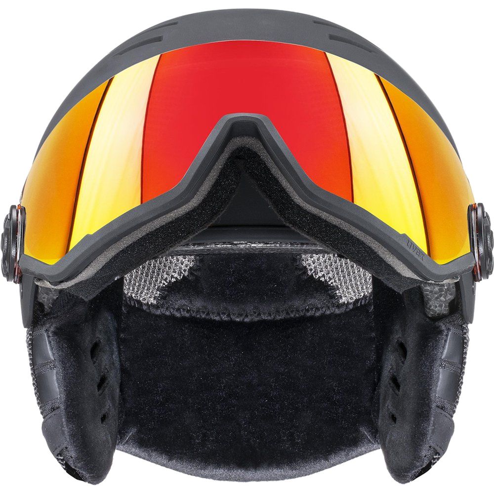 uvex Wanted Visor Skihelm black-matt-mirror-orange Produktbild 5