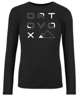 Ortovox 185 Merino Brand Outline Longsleeves Damen Langarmshirt black raven Produktbild 0