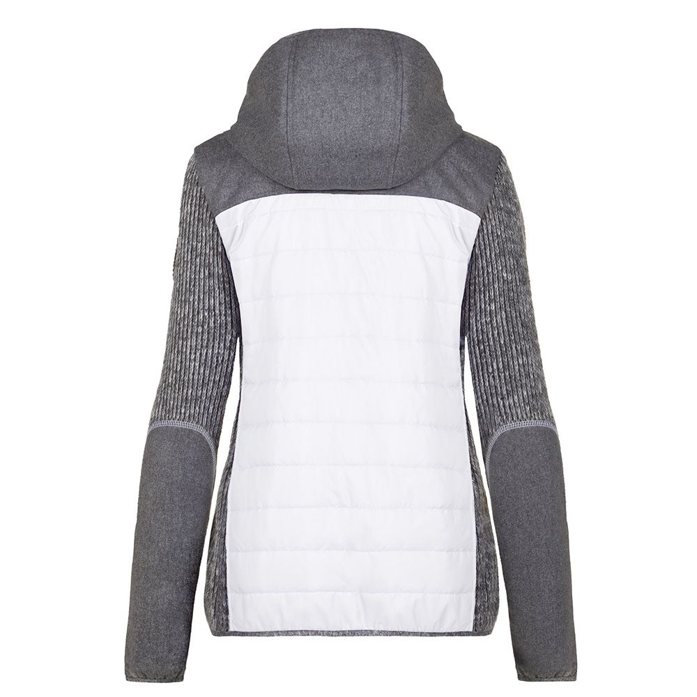 Almgwand Seiblingstein Damen Kapuzenjacke weiss-grau Produktbild 1