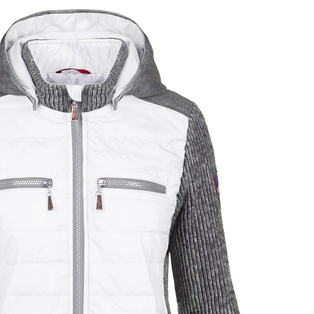Almgwand Seiblingstein Damen Kapuzenjacke weiss-grau Produktbild 3