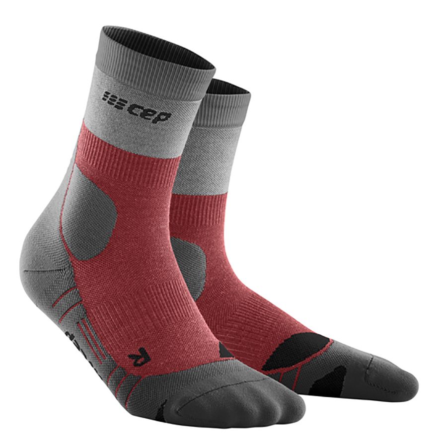 CEP Hiking Light Merino mid-cut Socks Damen Wandersocken berry/grey Produktbild 0
