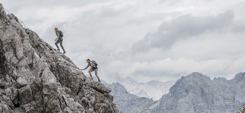 Bergsteiger am Klettersteig