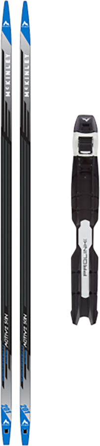 McKinley Active Skin Langlaufski (inkl. Bindung) black/grey/blue Produktbild 0