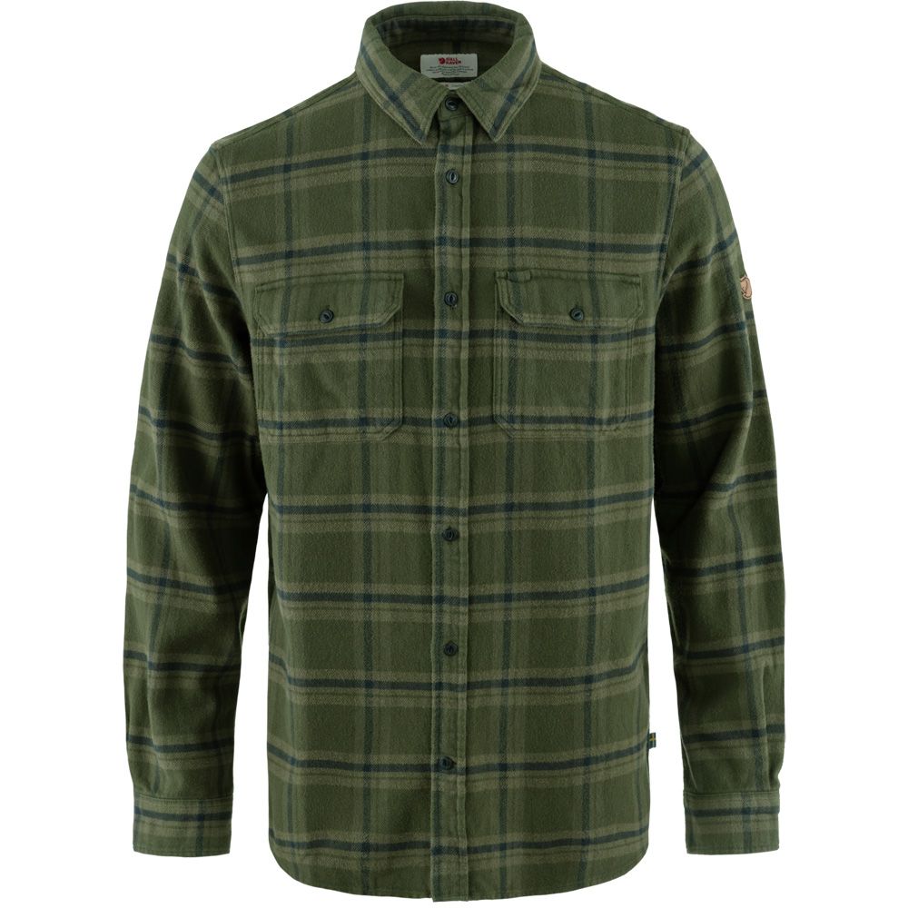 Fjällräven Övik Heavy Flannel Shirt Herren Flanellhemd deep forest-laurel green Produktbild 0