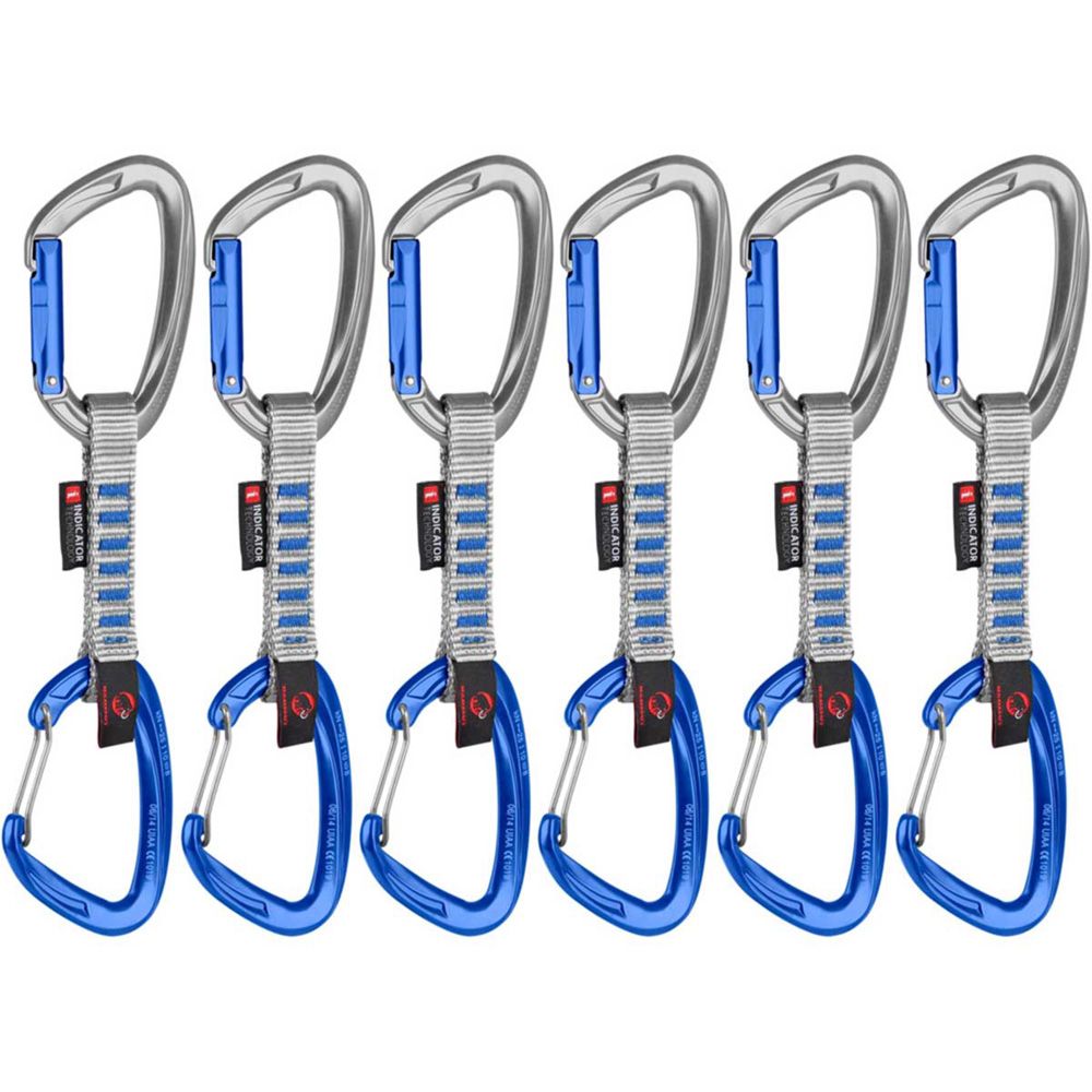 Mammut Crag Keylock Wire Indicator 10 cm 6er Express Set silver-ultramarine Produktbild 0