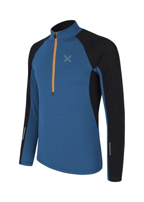 Montura Run Soft Zip Maglia Herren Midlayer deep blue/mandarino Produktbild 1
