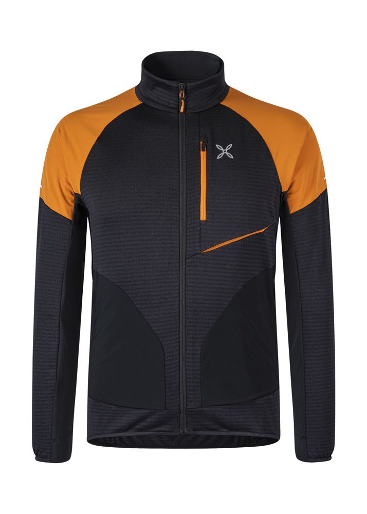 Montura Thermal Grid 2 Maglia Midlayer nero/mandarino Produktbild 0