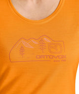 Ortovox 150 Cool Vintage Badge Ts Damen dark arctic grey Merinoshirt Produktbild 2