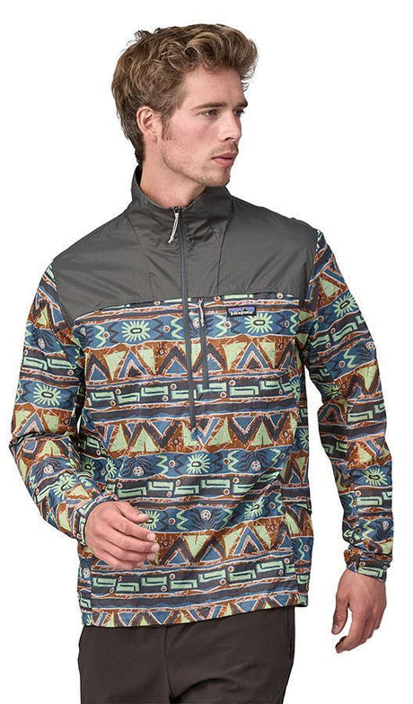 Patagonia M´s Houdini Stash 1/2 Zip Herren Pullover/Windjacke high hopes geo: forge grey Produktbild 1