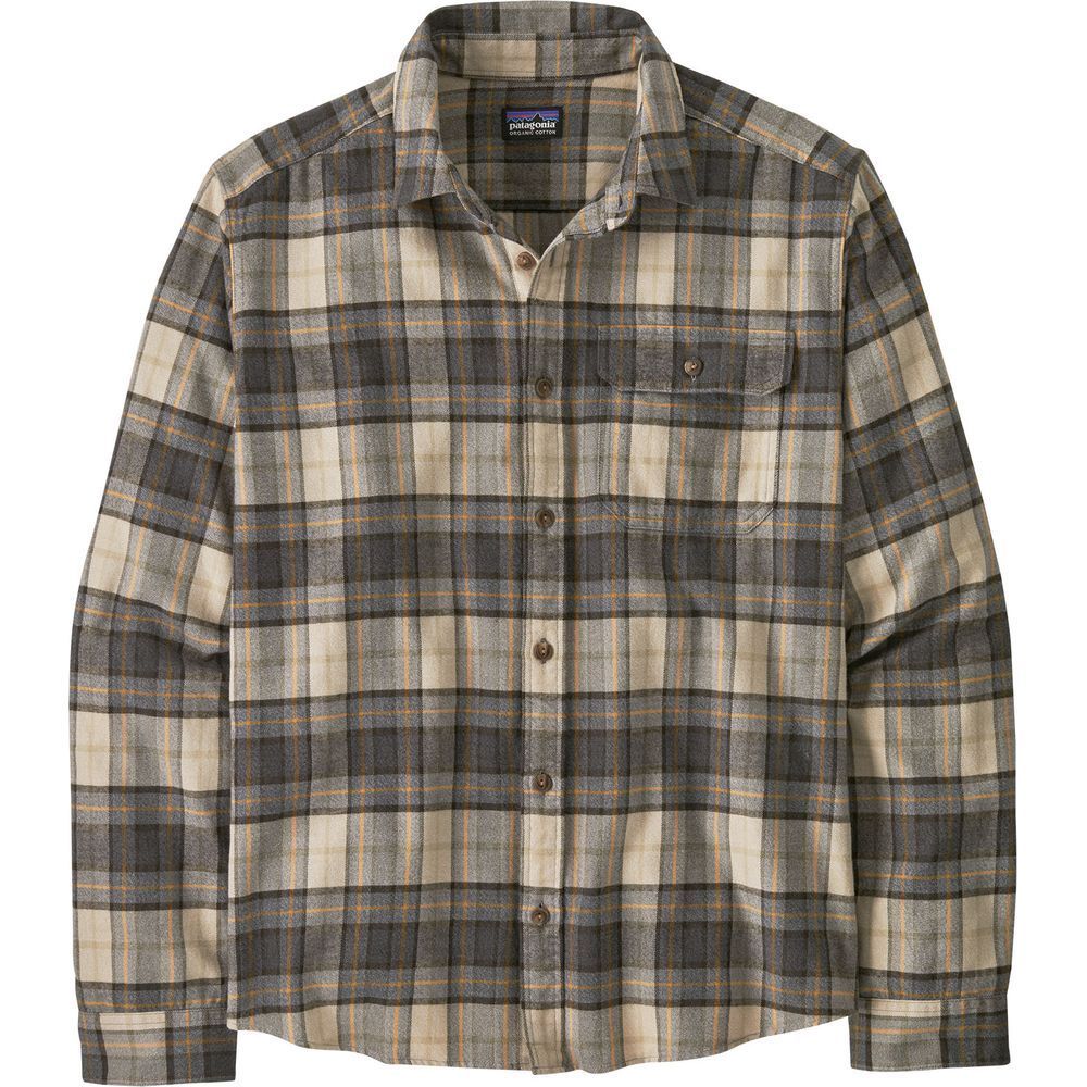 Patagonia M's L/s LW Fjord Flannel Shirt spotter: forge grey Produktbild 0