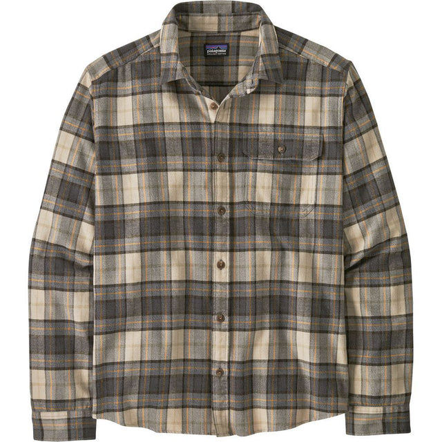 Patagonia M's L/s LW Fjord Flannel Shirt spotter: forge grey Produktbild 0