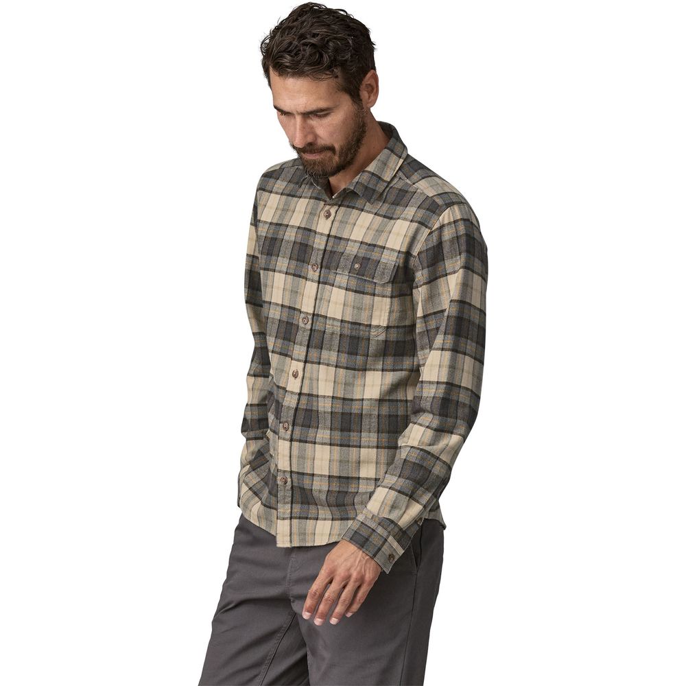Patagonia M's L/s LW Fjord Flannel Shirt spotter: forge grey Produktbild 1