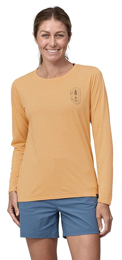 Patagonia W's Long-Sleeved Capilene® Cool Daily Graphic Lands Damen Langarmshirt sandy melon x-dye Produktbild 2