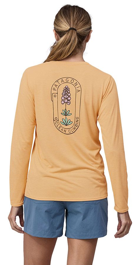 Patagonia W's Long-Sleeved Capilene® Cool Daily Graphic Lands Damen Langarmshirt sandy melon x-dye Produktbild 3