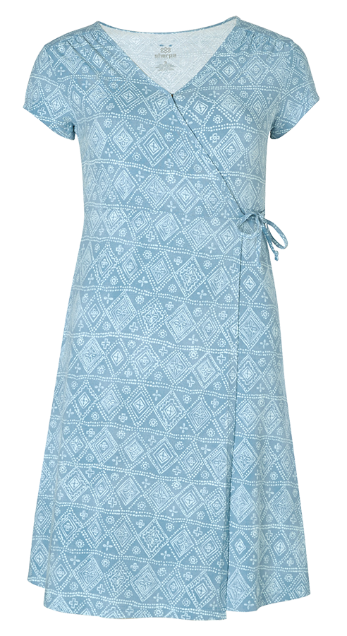 Sherpa Padma Wrap Dress Damen Kleid slate geo Produktbild 0